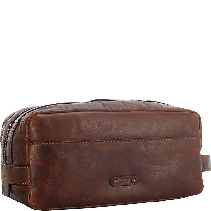 FRYE Men's Logan Large Travel Dopp Kit, Dark Brown, One Size - Image 4